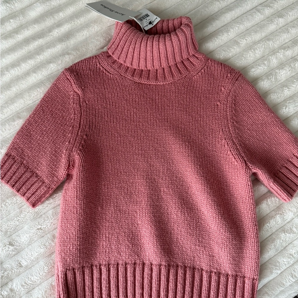 Acne Pink Cowl Turtleneck Sweater - Picture 9 of 10